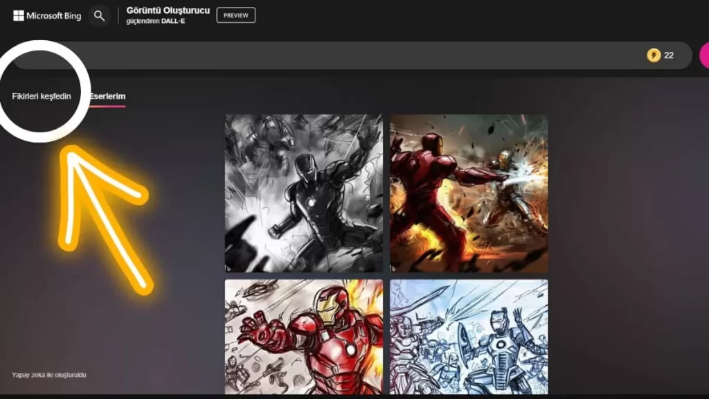 Bing İmage Creator - Fikirleri Keşfedin